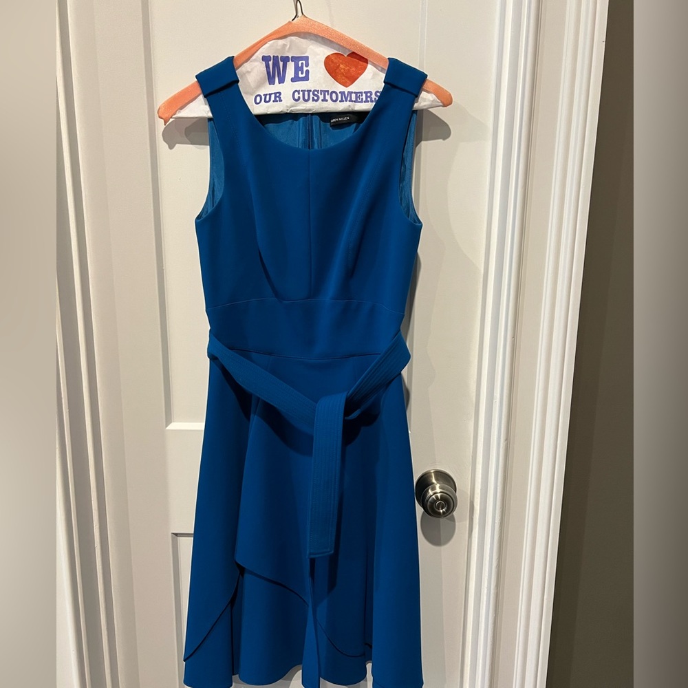 Karen Millen Blue Sheath Midi Dress for Cocktail